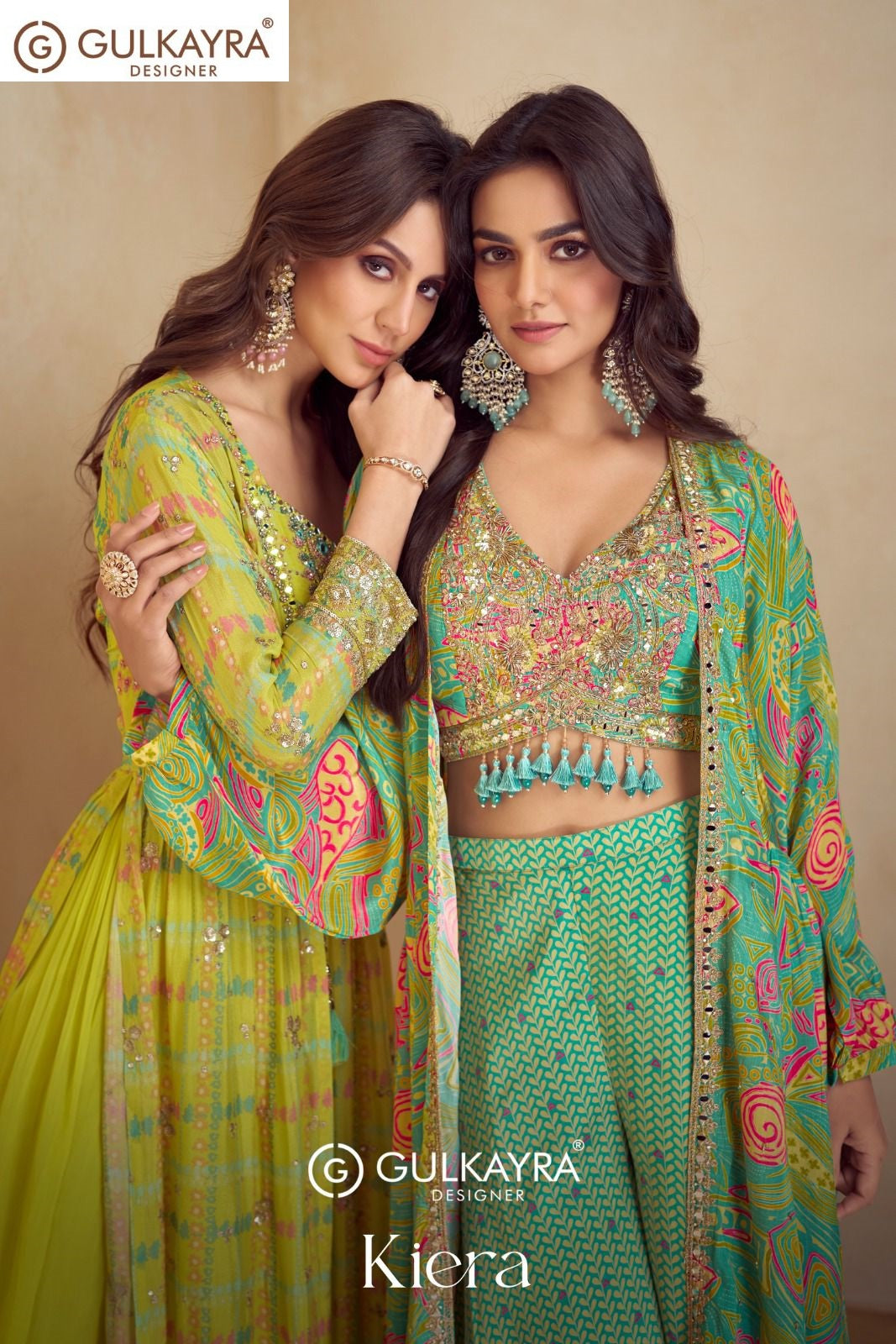 Kiera Gulkayra Designer Chinon Silk Indo Western Pair Supplier Ahmedabad