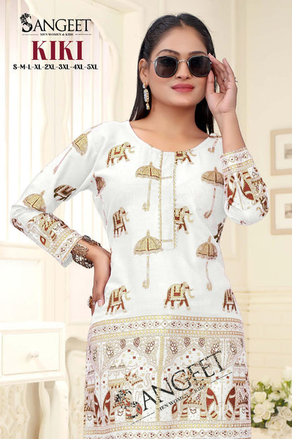 Kiki Sangeet Rayon Short Kurtis Wholesaler Gujarat