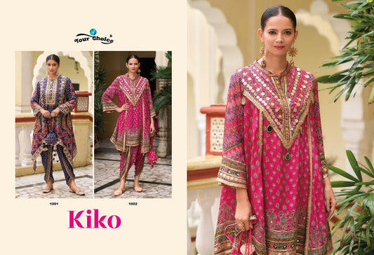 Kiko With Dhoti Your Choice Chinnon Readymade Suits Supplier Gujarat