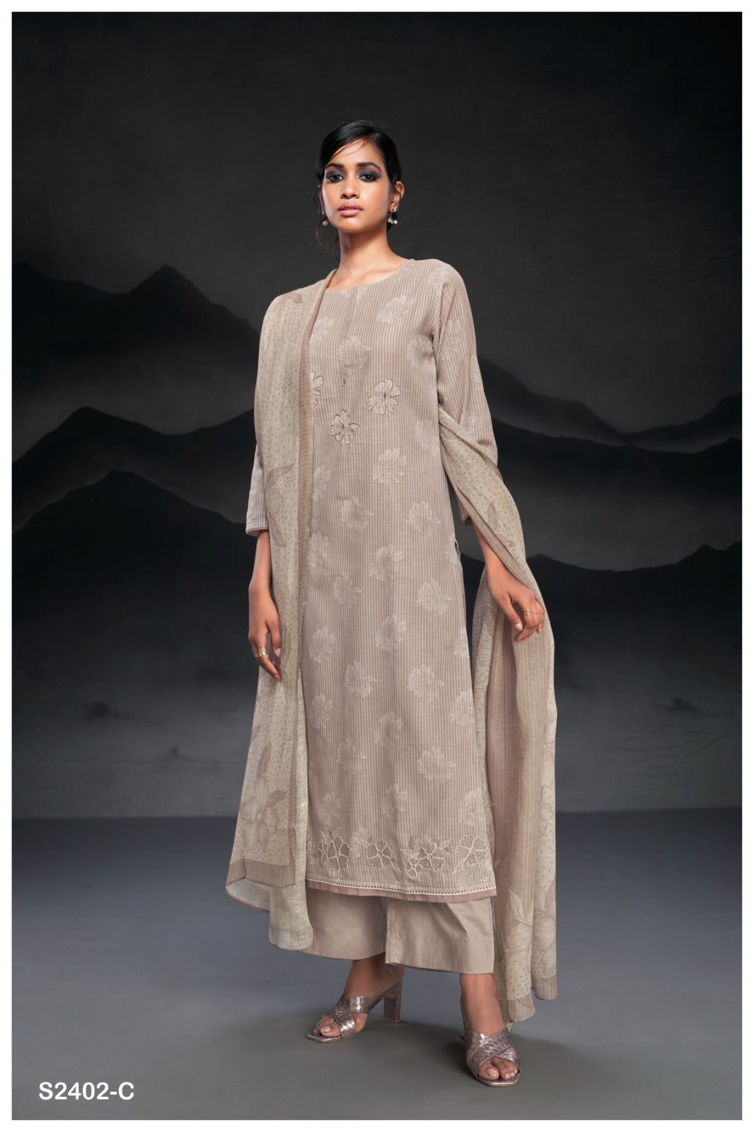 Kilah 2402 Ganga Cotton Linen Plazzo Style Suits Wholesale