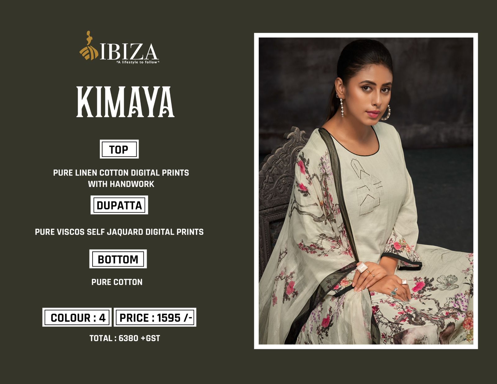 Kimaya Ibiza Linen Cotton Pant Style Suits Supplier Ahmedabad