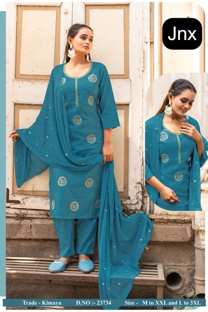 Kimaya Jnx Readymade Pant Style Suits Exporter