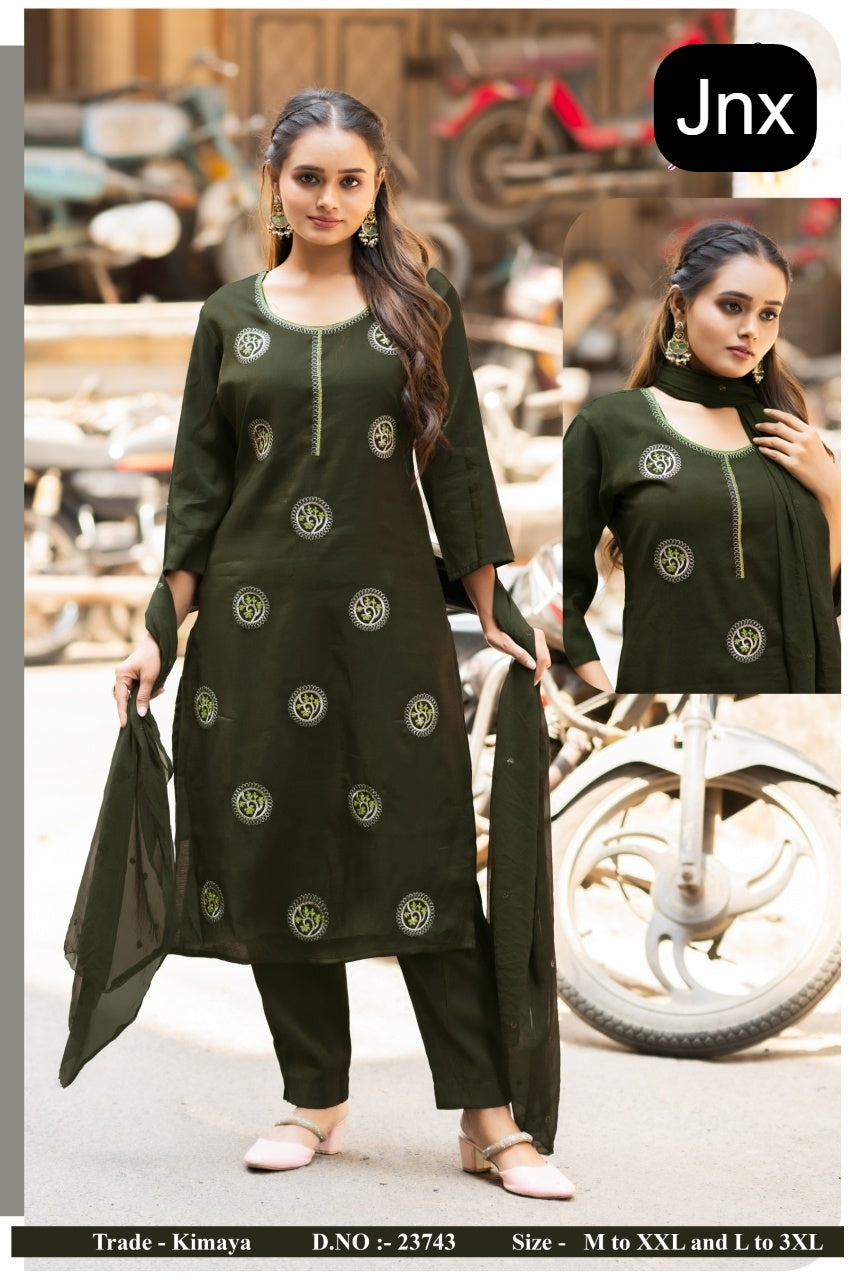 Kimaya Jnx Readymade Pant Style Suits Exporter