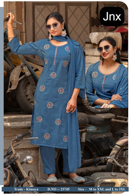 Kimaya Jnx Readymade Pant Style Suits Exporter