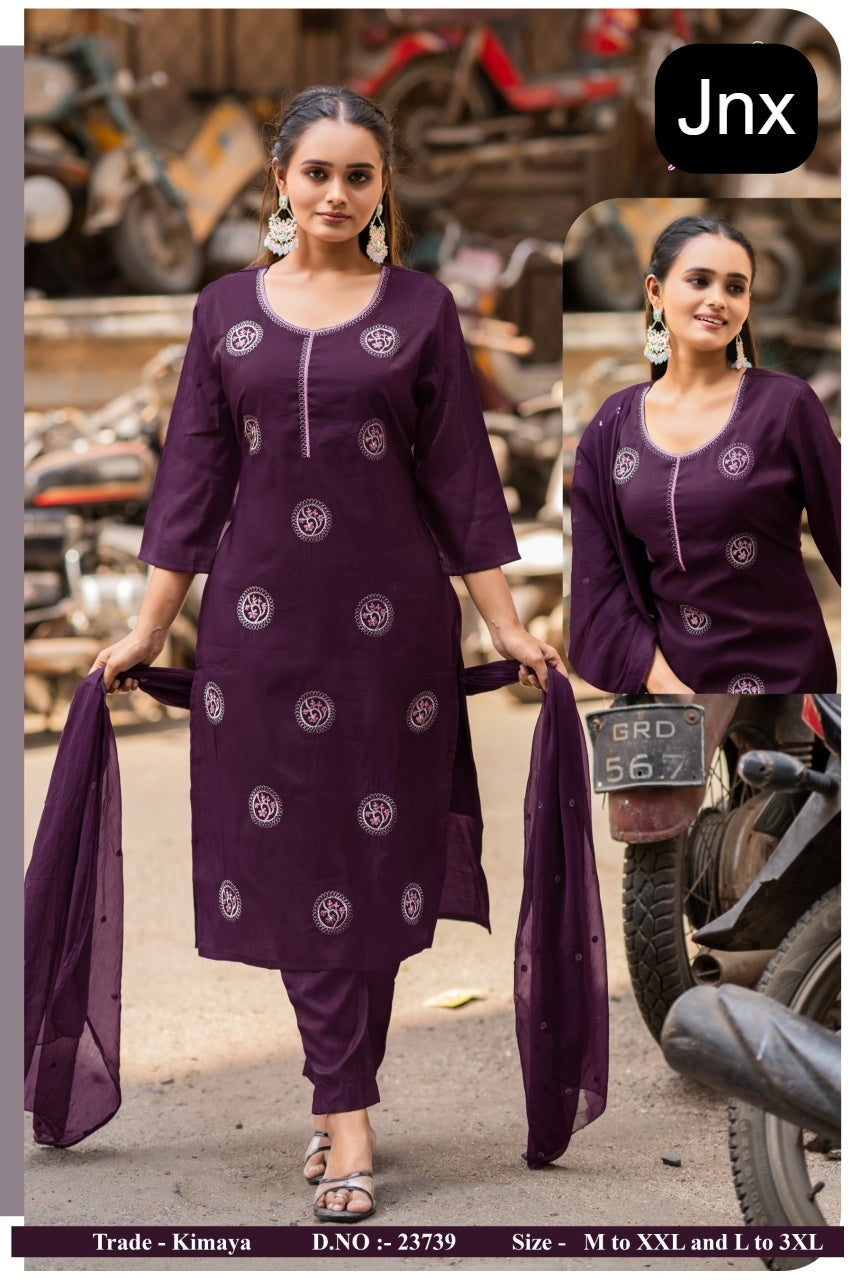 Kimaya Jnx Readymade Pant Style Suits Exporter