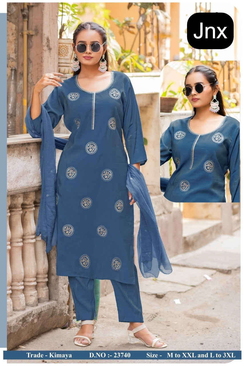 Kimaya Jnx Readymade Pant Style Suits Exporter