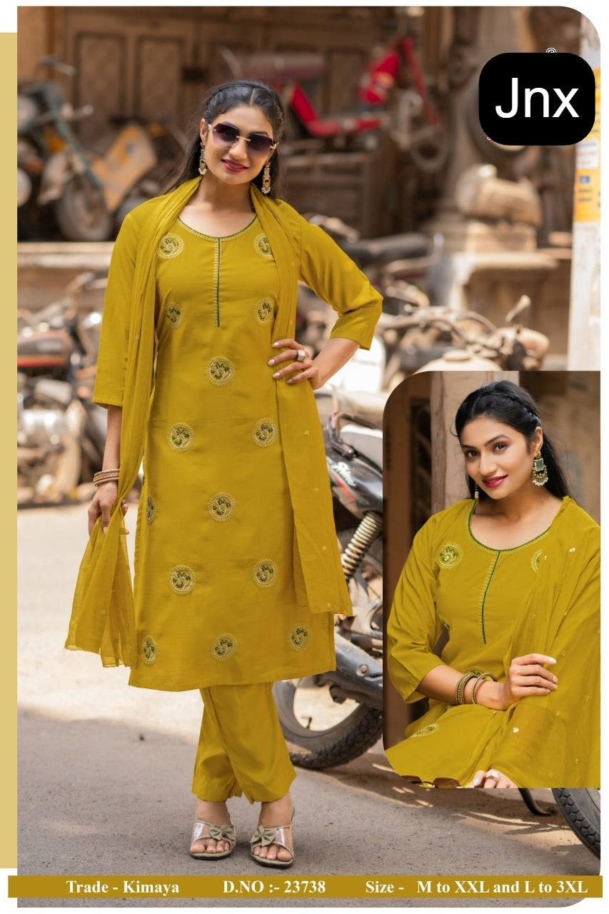 Kimaya Jnx Readymade Pant Style Suits Exporter