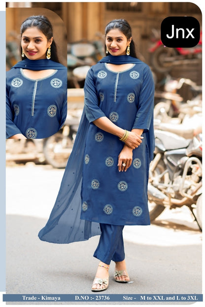 Kimaya Jnx Readymade Pant Style Suits Exporter