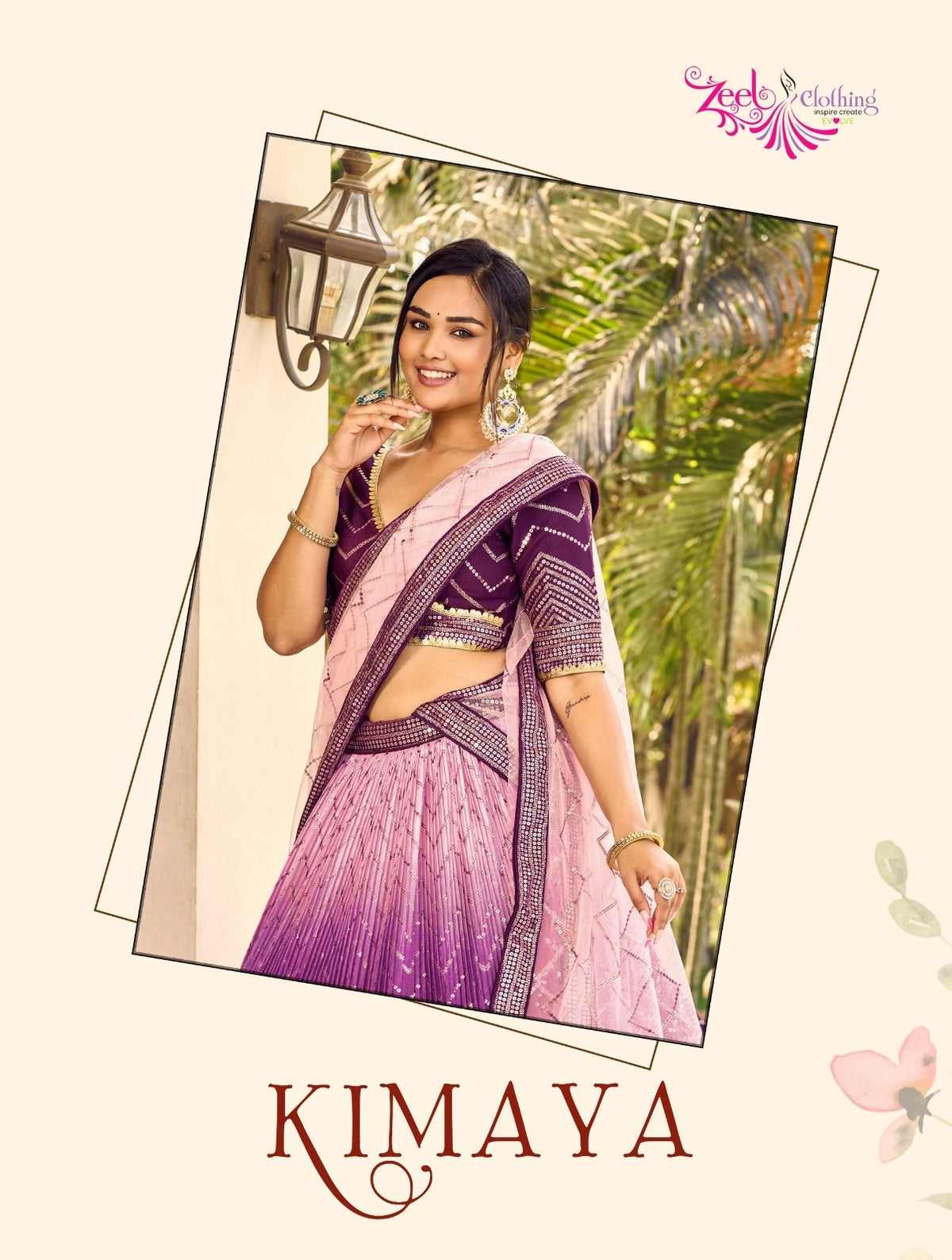 Kimaya Zeel Clothing Chinon Lehenga Choli Exporter