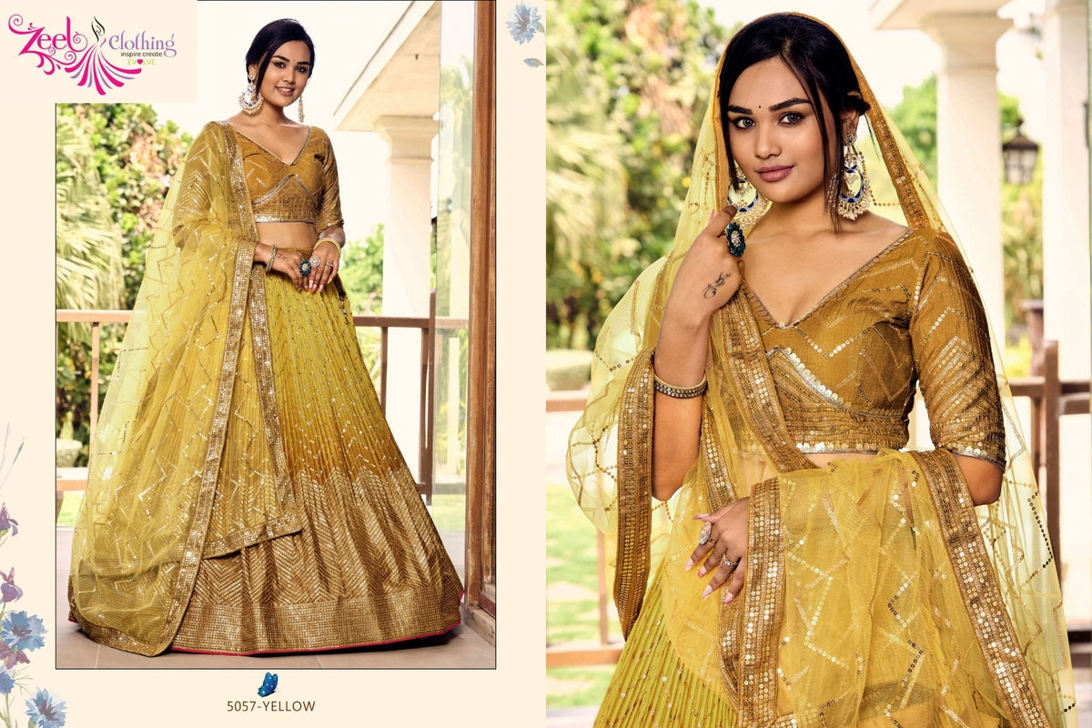 Kimaya Zeel Clothing Chinon Lehenga Choli Exporter