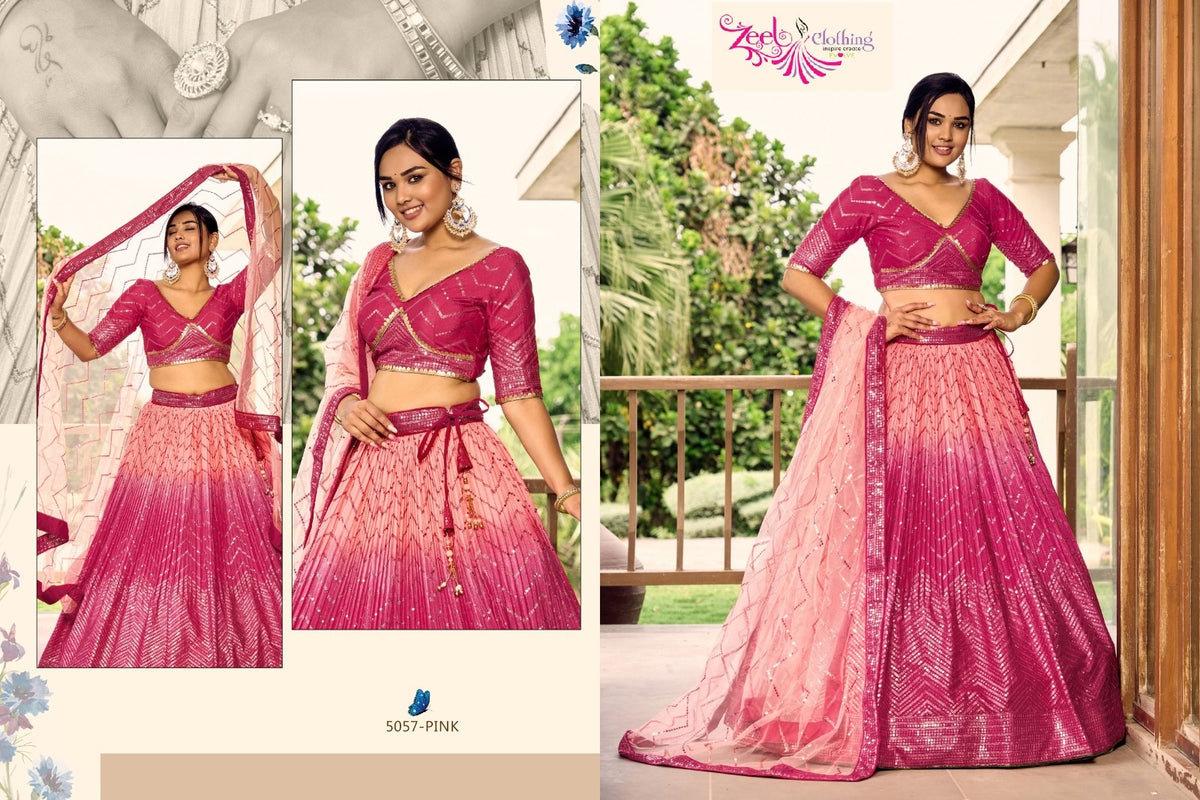 Kimaya Zeel Clothing Chinon Lehenga Choli Exporter