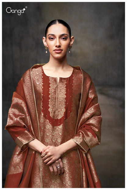 Kimberly 3697 Ganga Premium Cotton Plazzo Style Suits Wholesale Price