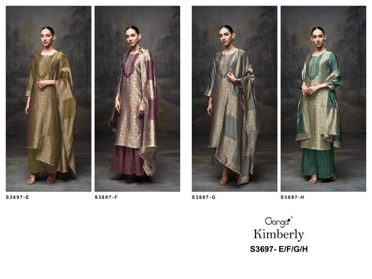 Kimberly 3697 New Colour Ganga Premium Viscose Plazzo Style Suits Manufacturer Ahmedabad