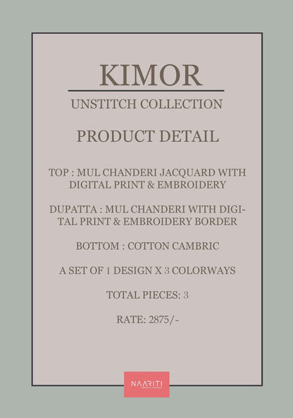 Kimor Naariti Mul Chanderi Pant Style Suits Exporter