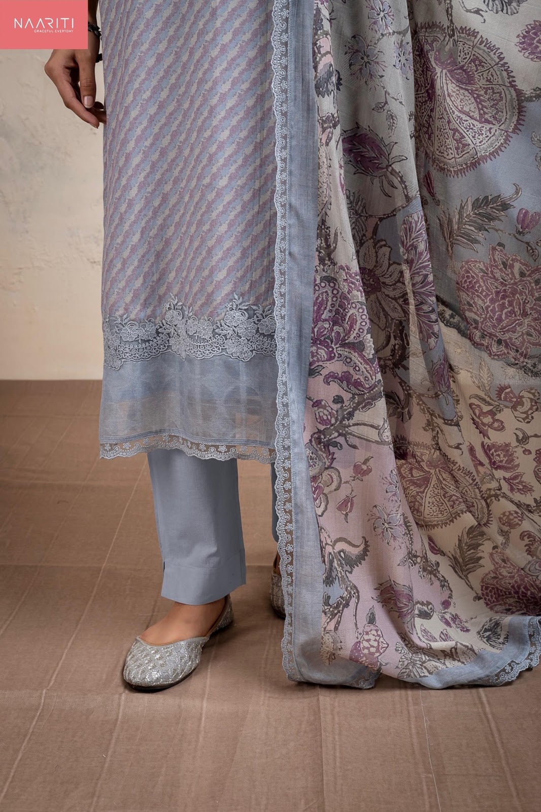 Kimor Naariti Mul Chanderi Pant Style Suits Exporter