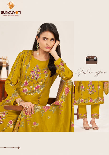 Kin Kini Vol 1 Suryajyoti Jam Satin Pant Style Suits Wholesaler India