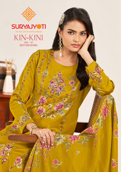Kin Kini Vol 1 Suryajyoti Jam Satin Pant Style Suits Wholesaler India