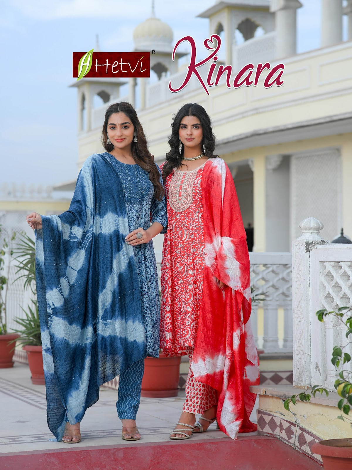 Kinara Hetvi Reyon Readymade Pant Style Suits Wholesaler Gujarat