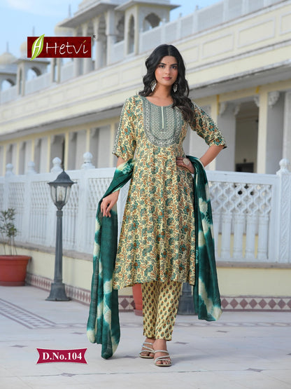Kinara Hetvi Reyon Readymade Pant Style Suits Wholesaler Gujarat