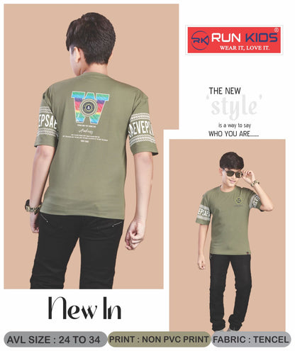 King Kong Run Kids Tencil Lycra Boys Tshirt Wholesaler Gujarat