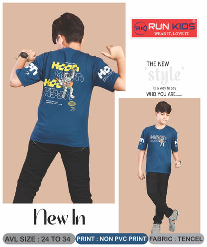 King Kong Run Kids Tencil Lycra Boys Tshirt Wholesaler Gujarat