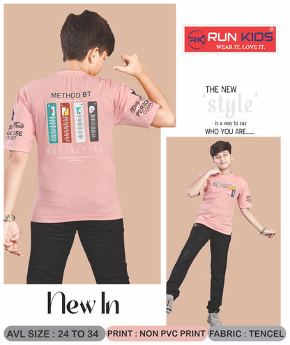King Kong Run Kids Tencil Lycra Boys Tshirt Wholesaler Gujarat