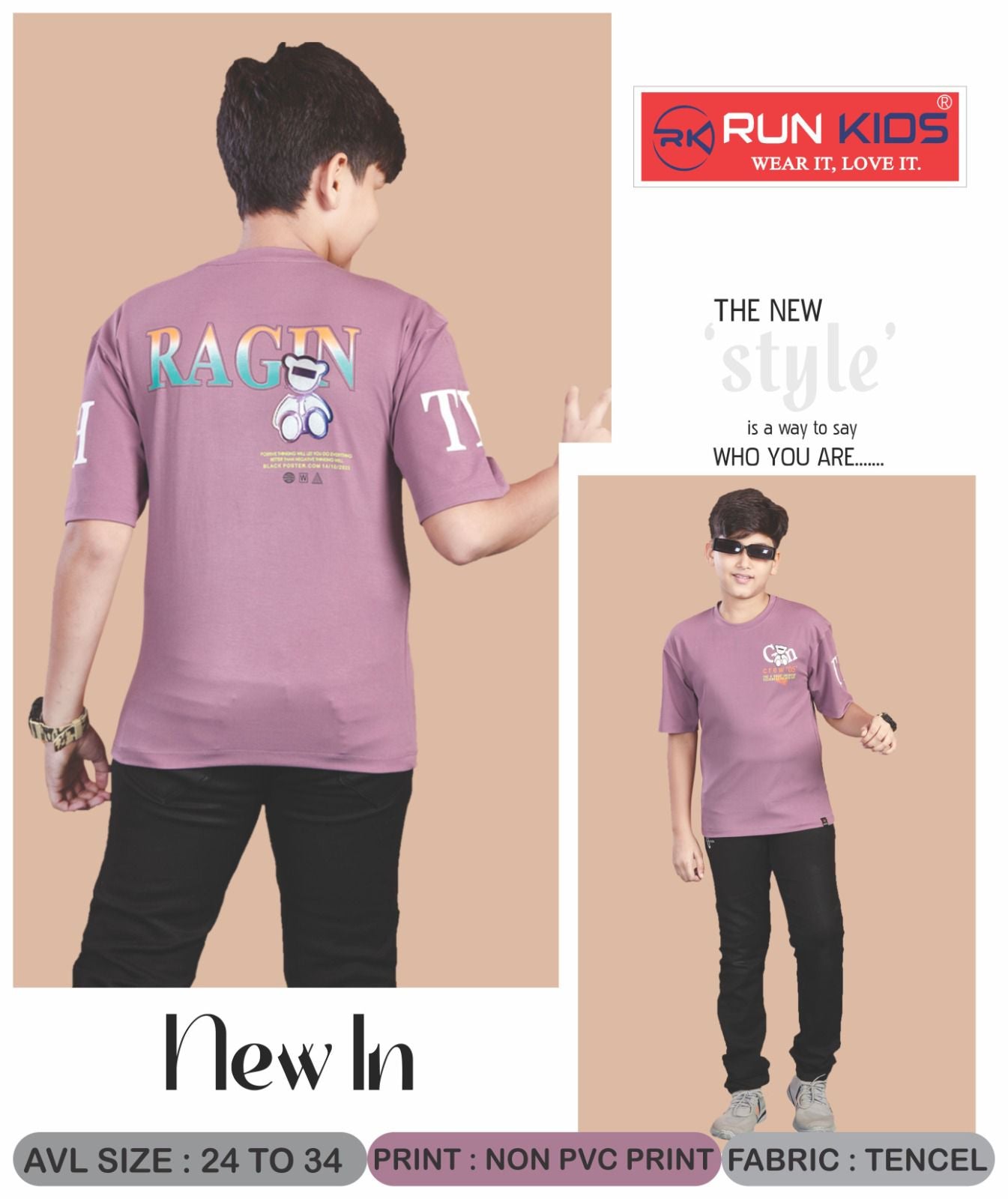 King Kong Run Kids Tencil Lycra Boys Tshirt Wholesaler Gujarat