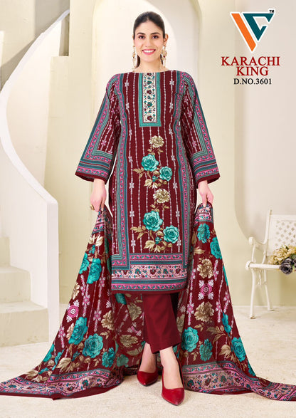 King Vol 36 Vandana Creation Mix Cotton Karachi Salwar Suits Wholesaler India