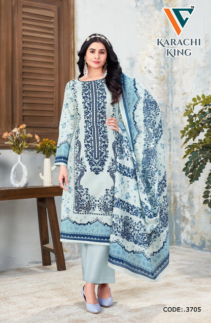 King Vol 37 Vandana Creation Mix Cotton Karachi Salwar Suits Manufacturer Ahmedabad