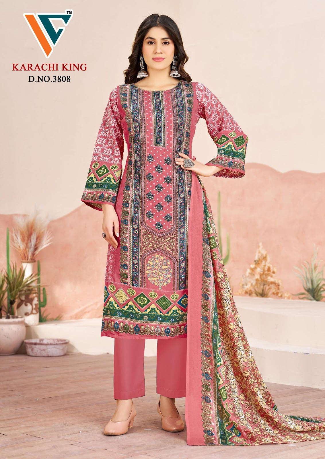 King Vol 38 Vandana Creation Mix Cotton Karachi Salwar Suits Manufacturer