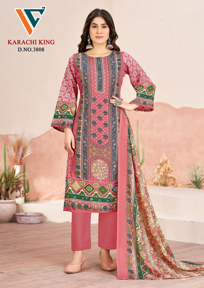 King Vol 38 Vandana Creation Mix Cotton Karachi Salwar Suits Manufacturer
