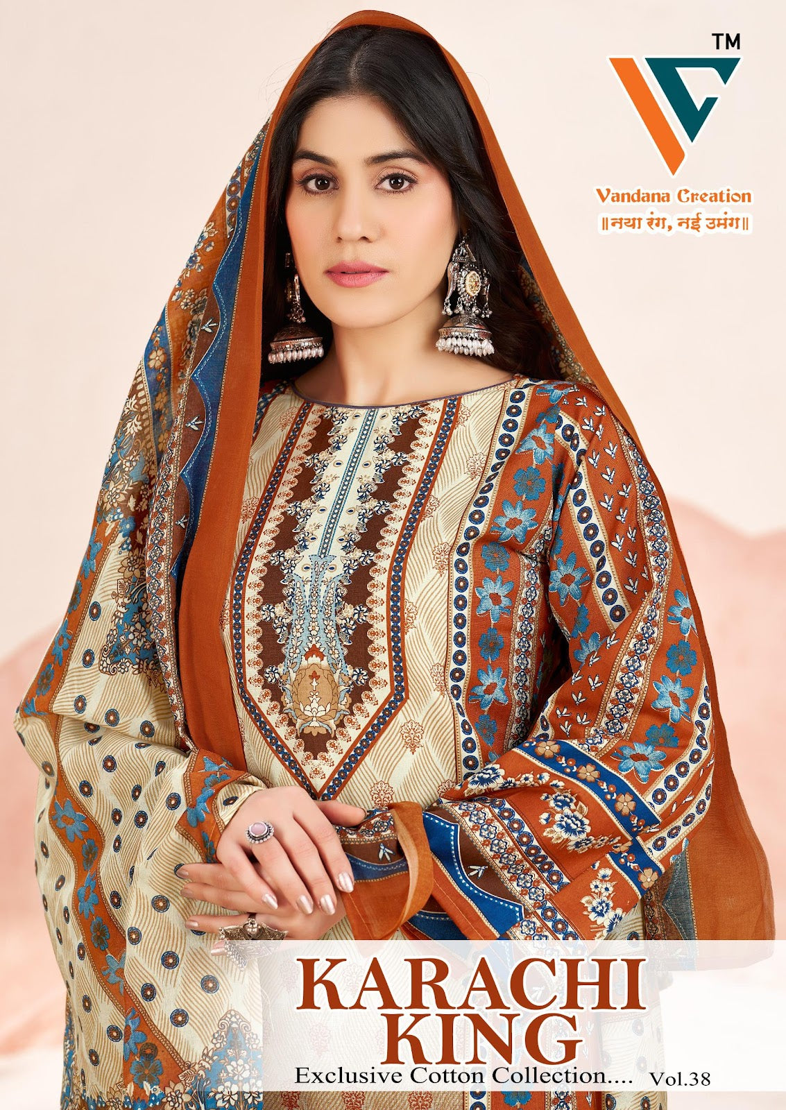 King Vol 38 Vandana Creation Mix Cotton Karachi Salwar Suits Manufacturer