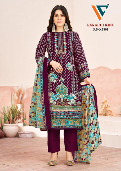 King Vol 38 Vandana Creation Mix Cotton Karachi Salwar Suits Manufacturer