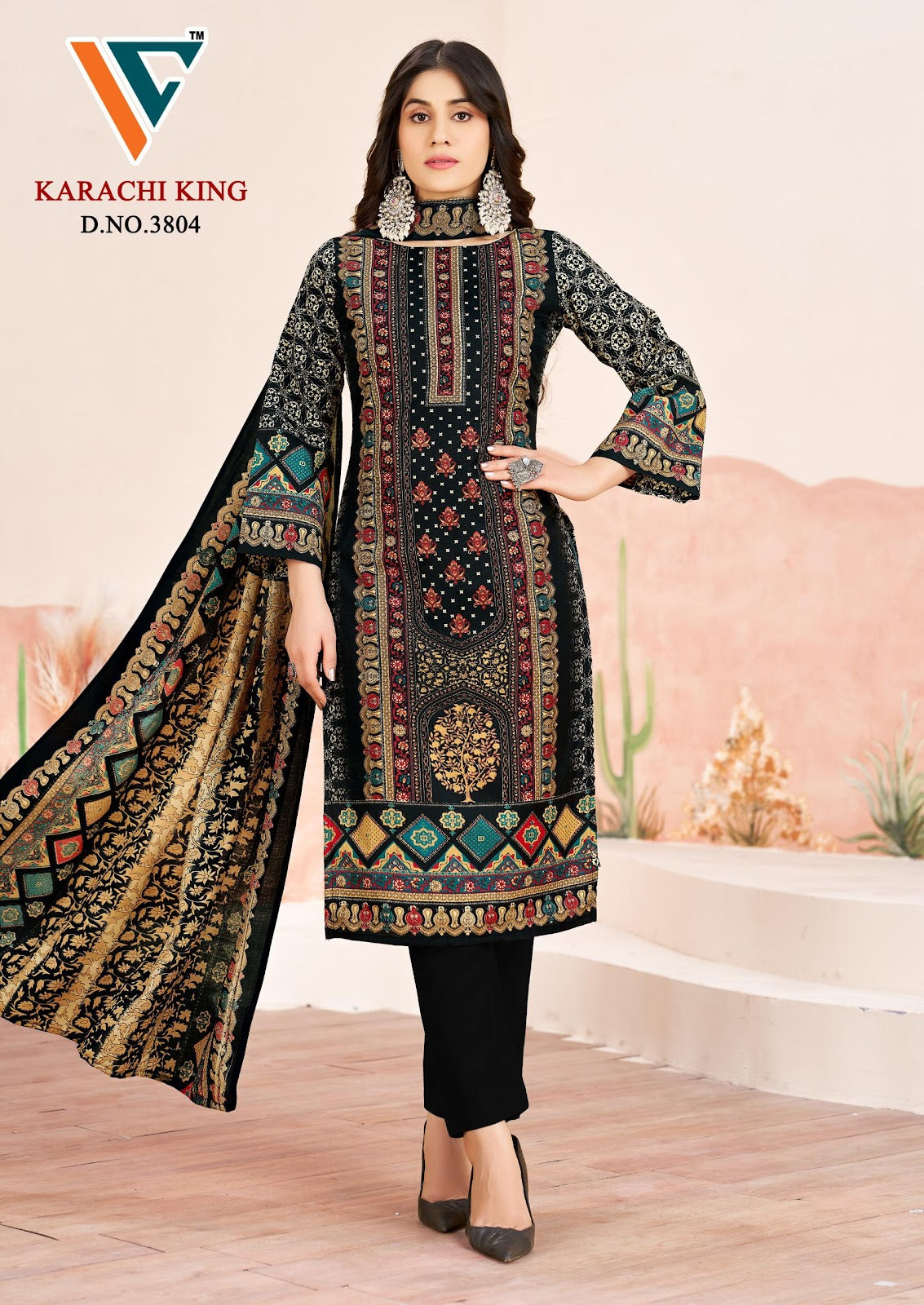 King Vol 38 Vandana Creation Mix Cotton Karachi Salwar Suits Manufacturer