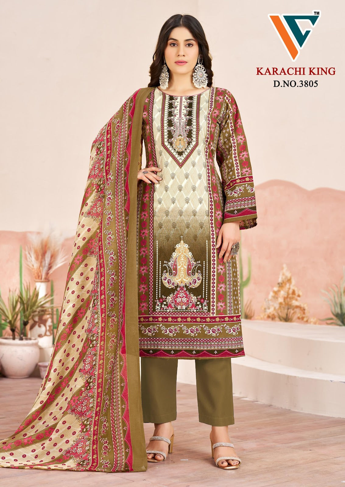 King Vol 38 Vandana Creation Mix Cotton Karachi Salwar Suits Manufacturer