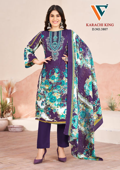 King Vol 38 Vandana Creation Mix Cotton Karachi Salwar Suits Manufacturer