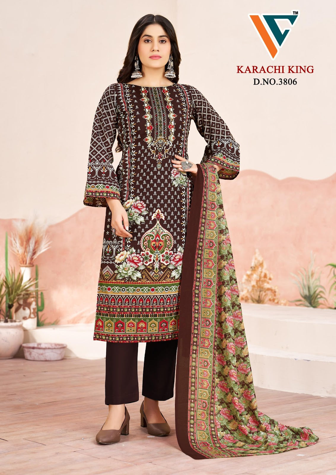 King Vol 38 Vandana Creation Mix Cotton Karachi Salwar Suits Manufacturer