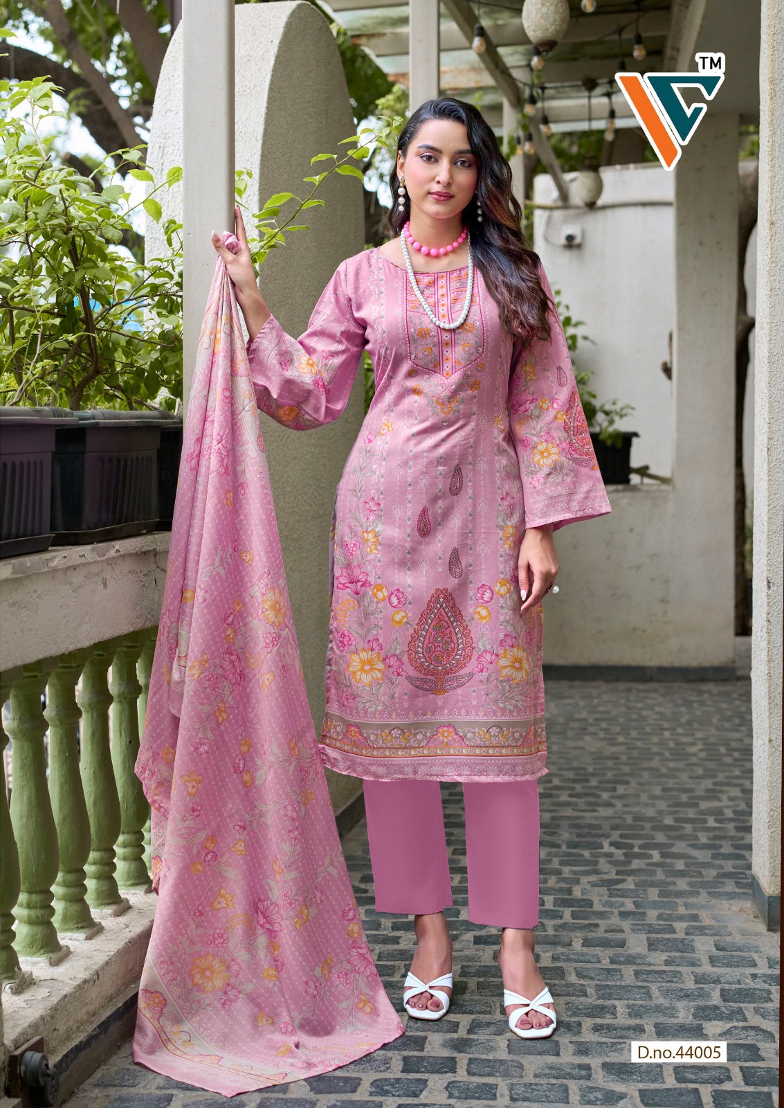 King Vol 44 Vandana Creation Mix Cotton Karachi Salwar Suits Supplier India