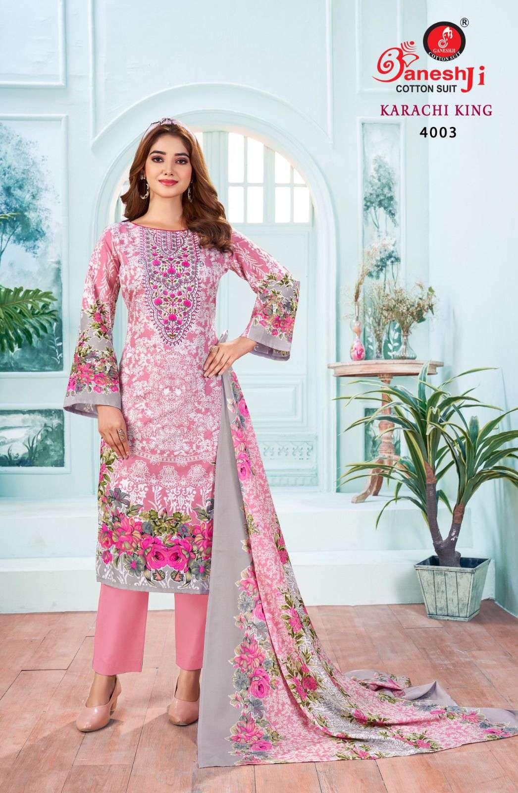 King Vol 4 Ganeshji Cotton Karachi Salwar Suits Manufacturer
