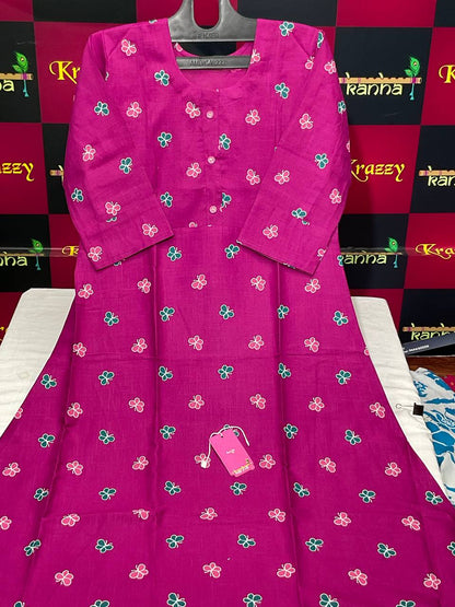 Kingfisher Kanha Slub Kurtis Wholesale Price