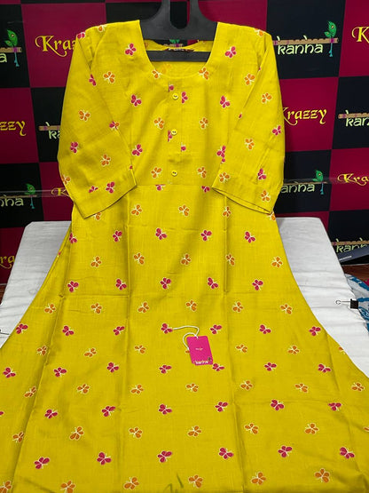 Kingfisher Kanha Slub Kurtis Wholesale Price