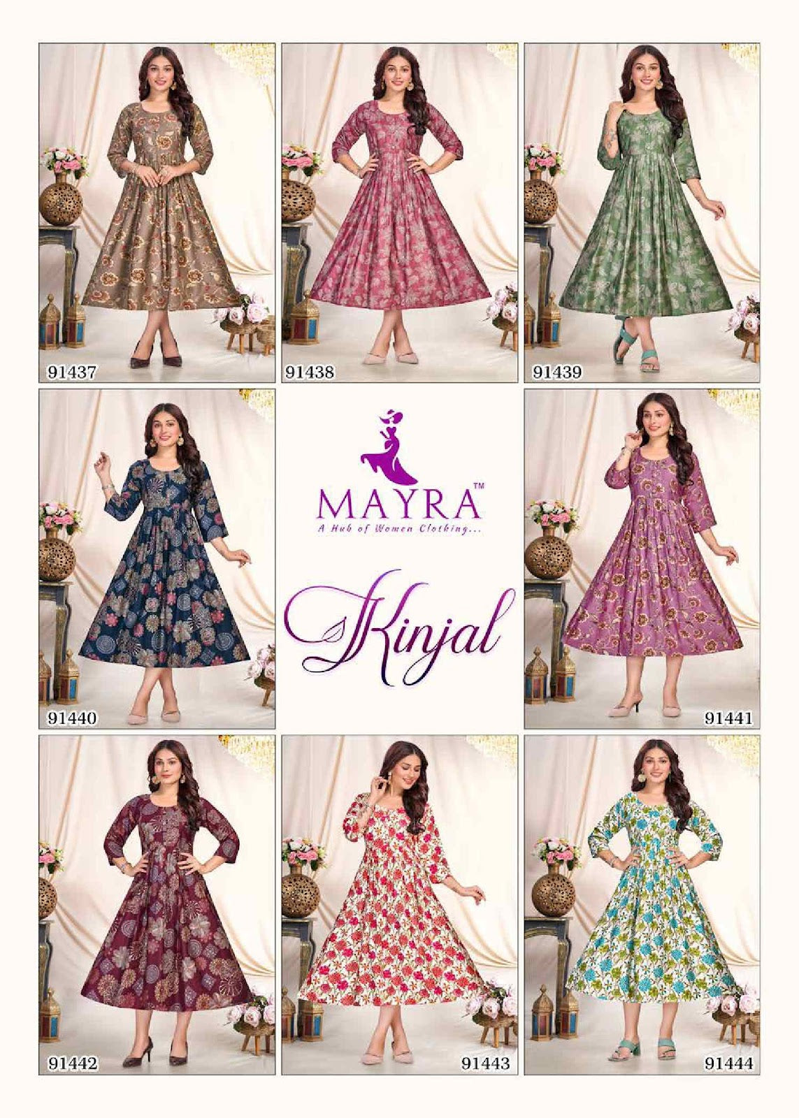 Kinjal 0207 Mayra Vertican Feeding Kurtis Manufacturer India