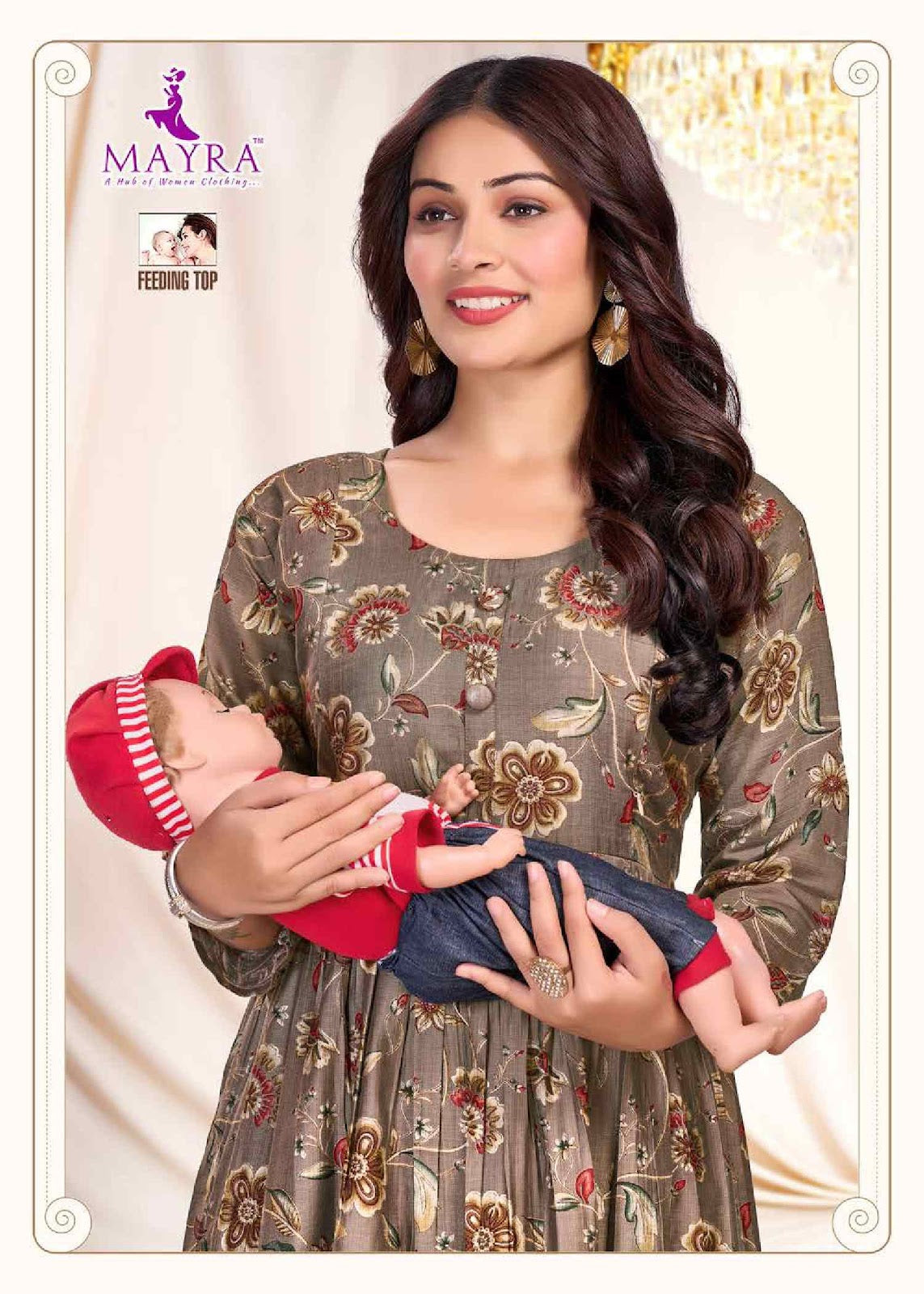 Kinjal 0207 Mayra Vertican Feeding Kurtis Manufacturer India