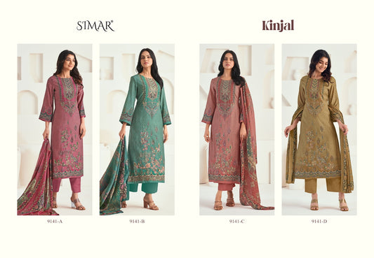 Kinjal Simar Muslin Pant Style Suits Wholesale
