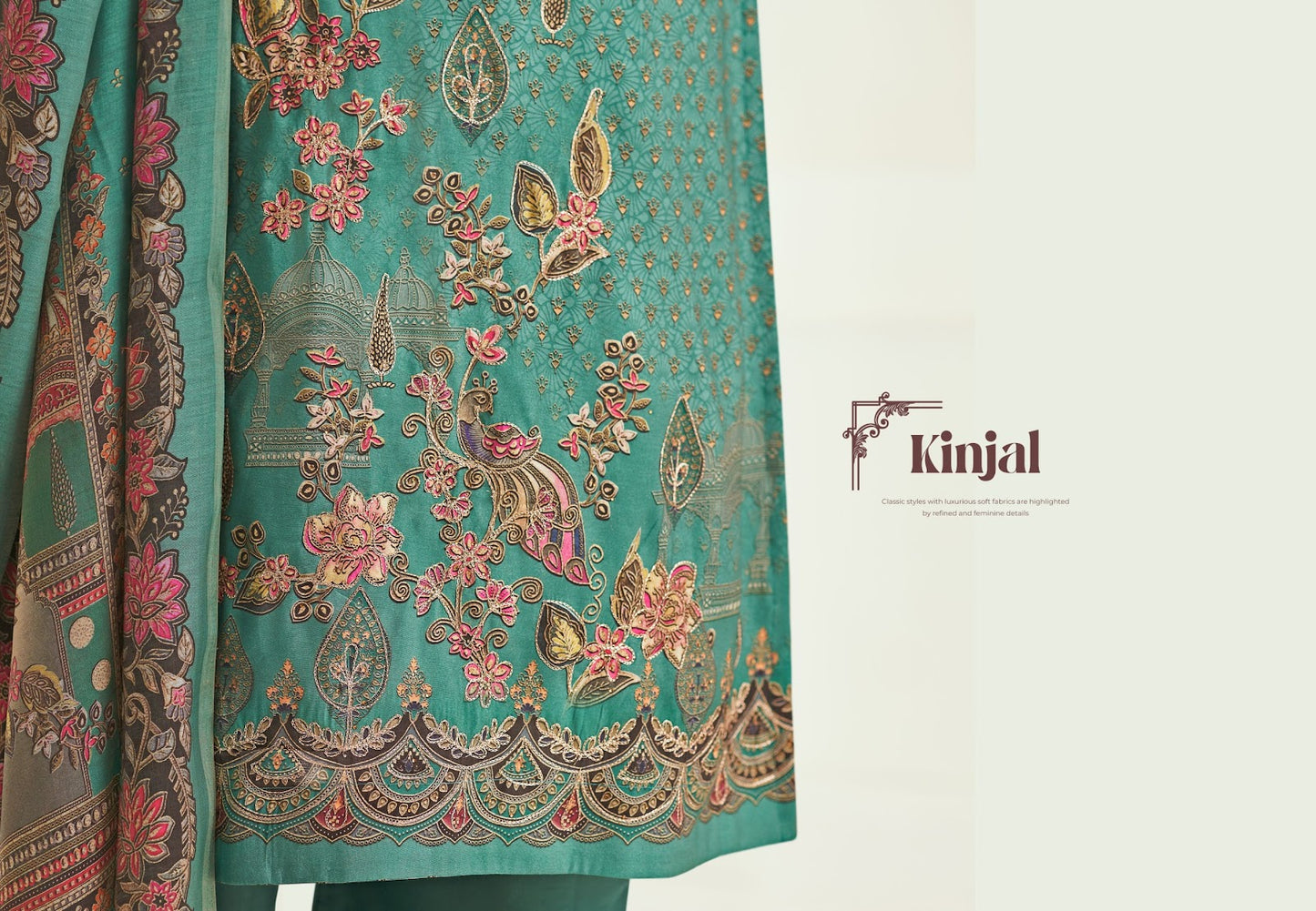 Kinjal Simar Muslin Pant Style Suits Wholesale