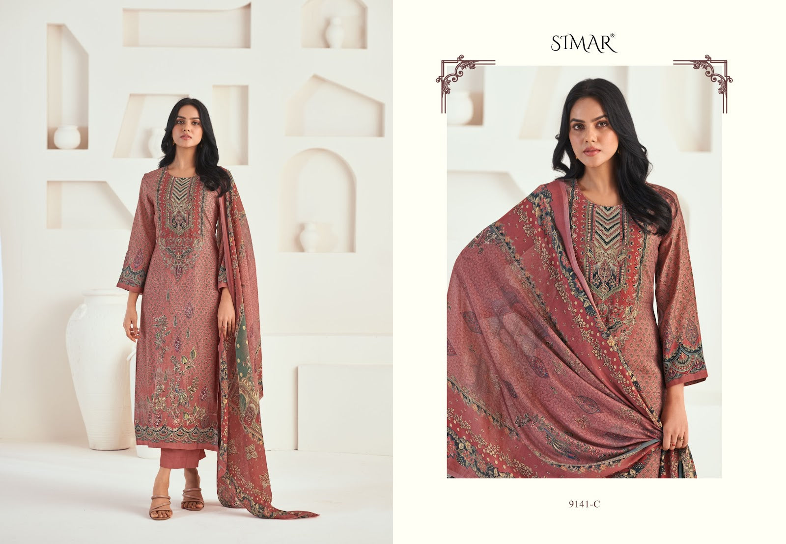 Kinjal Simar Muslin Pant Style Suits Wholesale