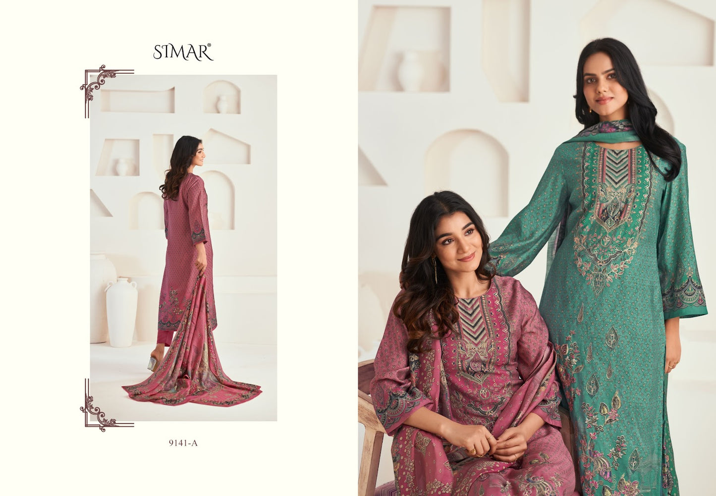 Kinjal Simar Muslin Pant Style Suits Wholesale