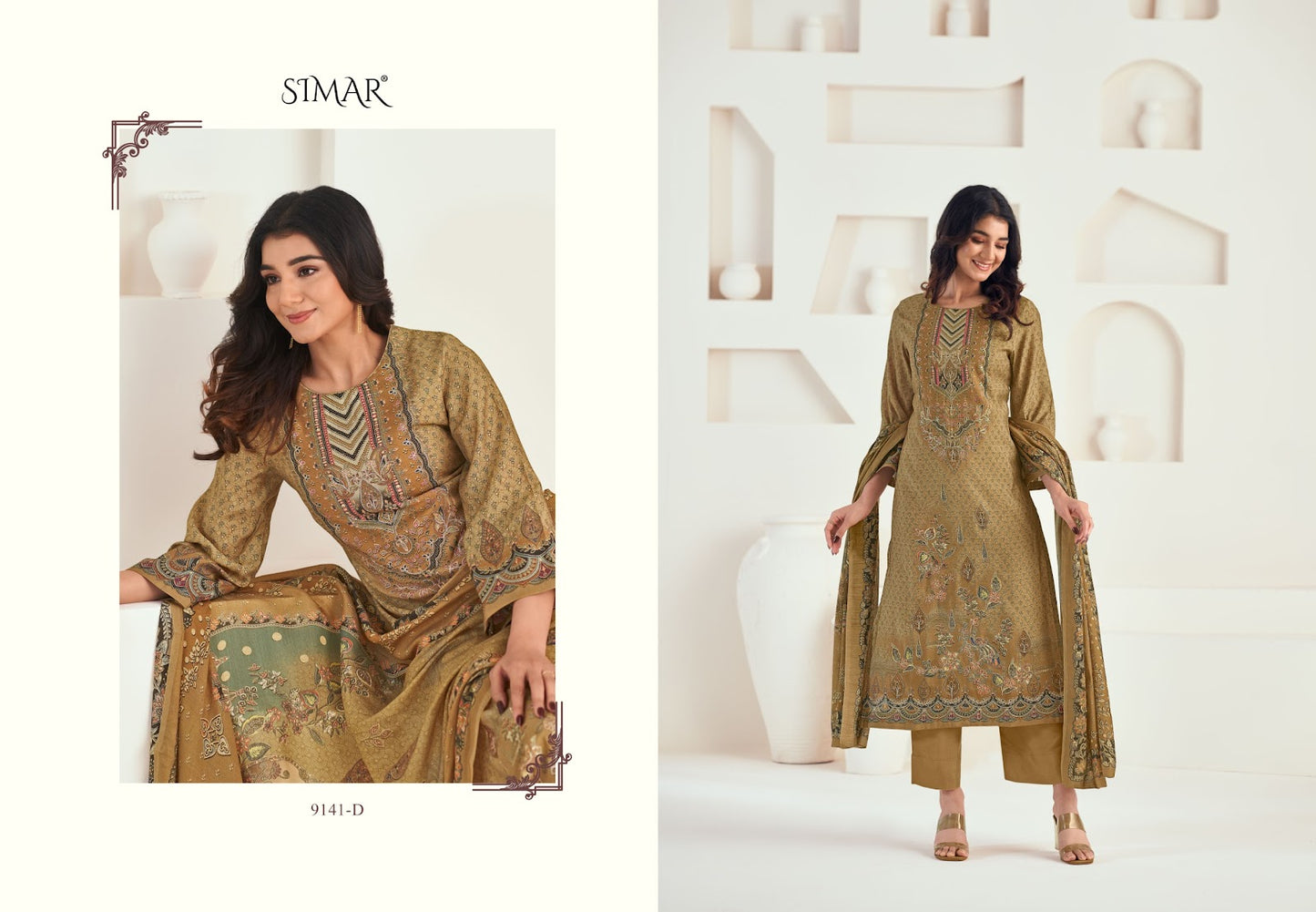 Kinjal Simar Muslin Pant Style Suits Wholesale