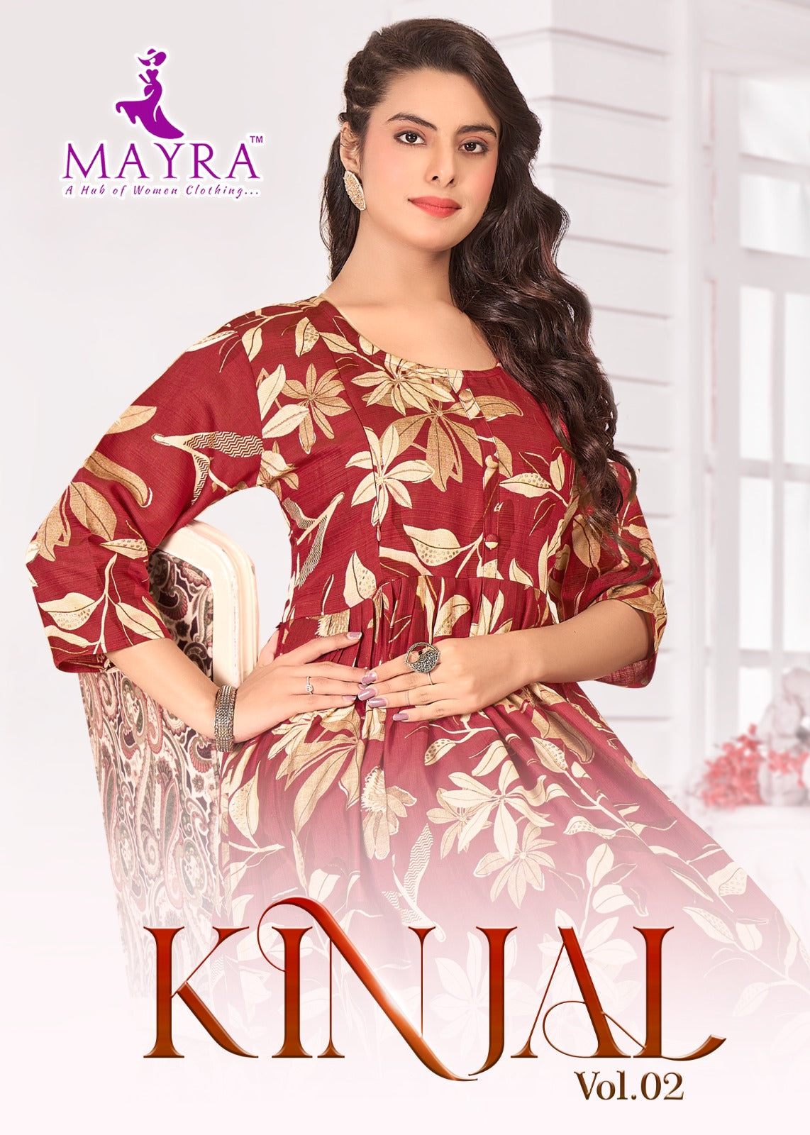 Kinjal Vol 2 Mayra Vertican Feeding Kurtis Exporter Ahmedabad