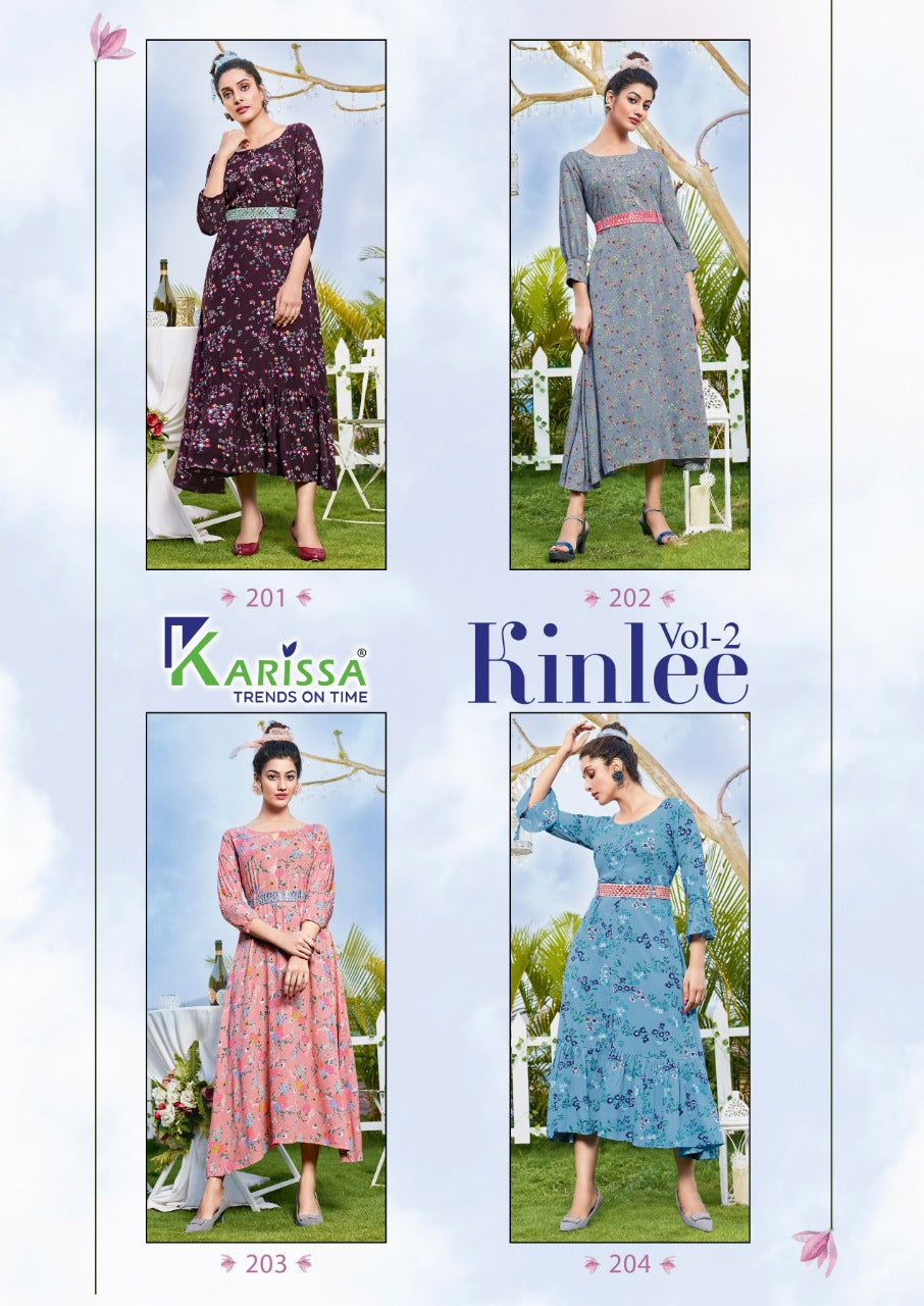 Kinlee Vol 2 Karissa Rayon One Piece Wholesaler Ahmedabad